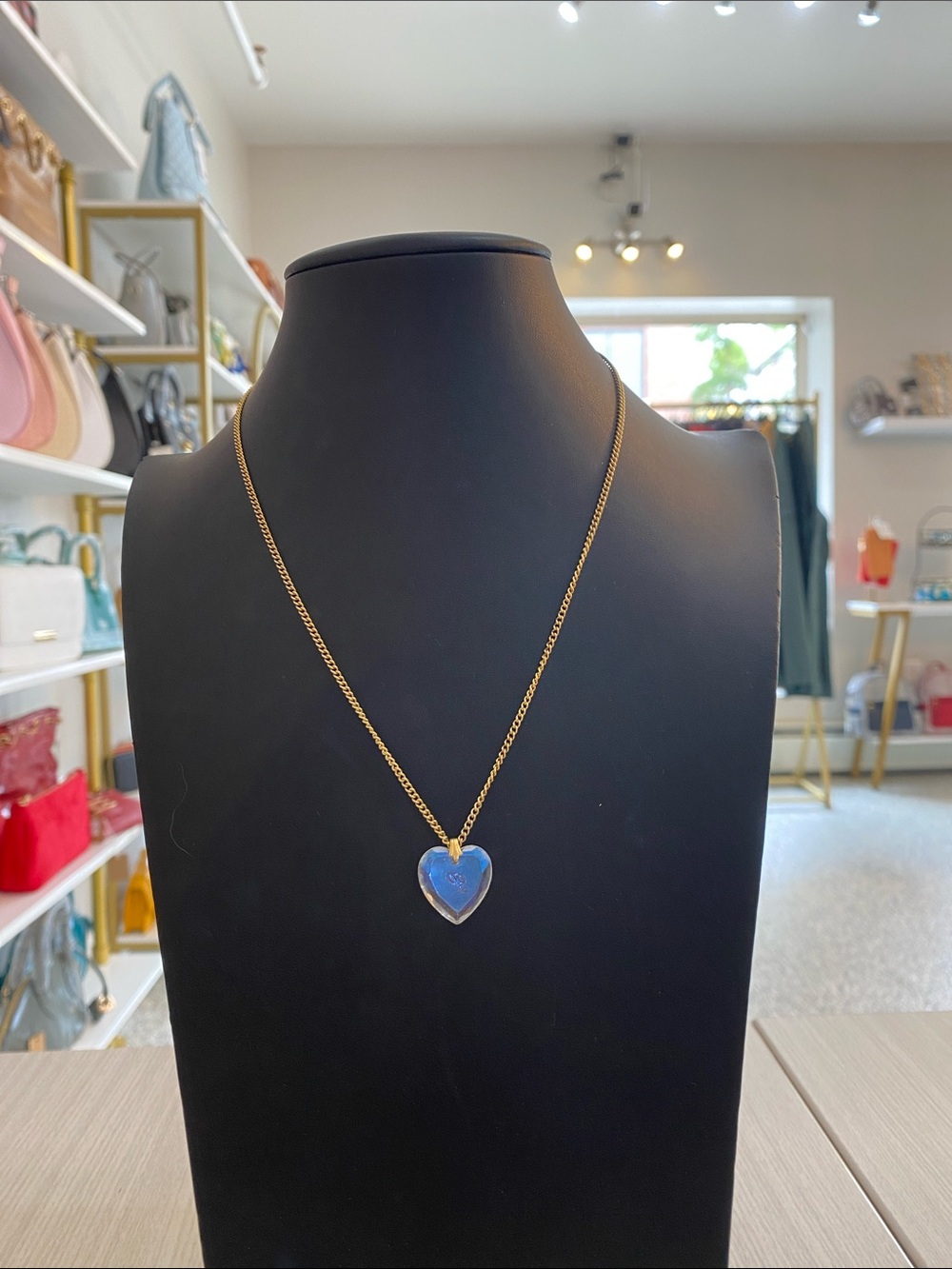 Heart crystal necklace
